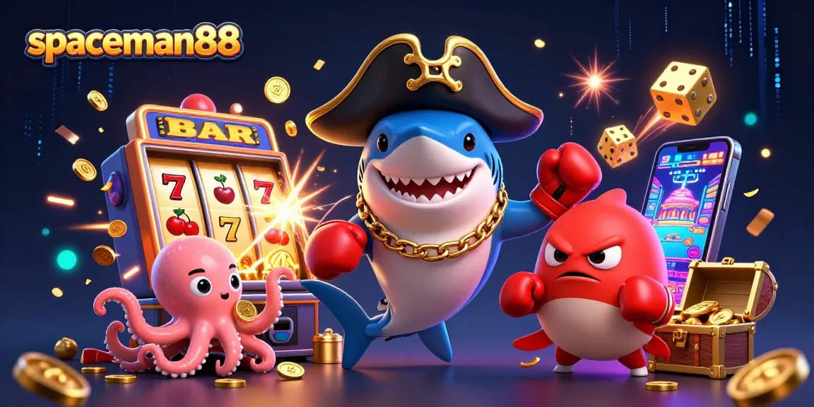 Play slots with the pirate shark spaceman88 and enjoy a jackpot explosion of fun!