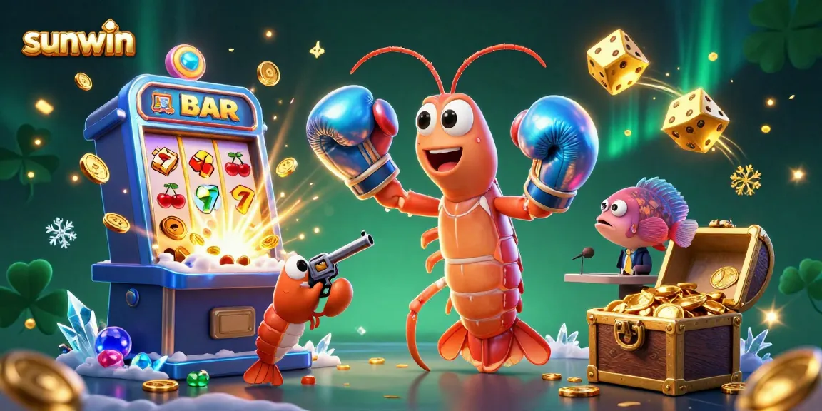 Join the thrilling sunwin adventure with a vibrant jackpot explosion scene featuring dynamic casino elements.