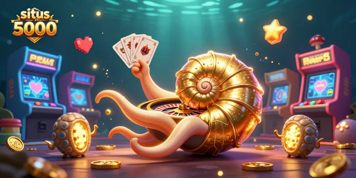 Experience the excitement of situs deposit 5000 with vibrant games and characters in a dazzling casino setting.