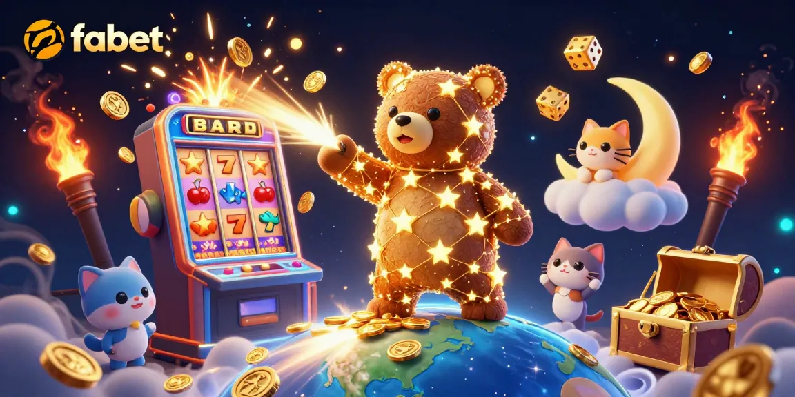 Experience the excitement of fabet with a vibrant 3D casino scene filled with jackpots and dynamic game elements.