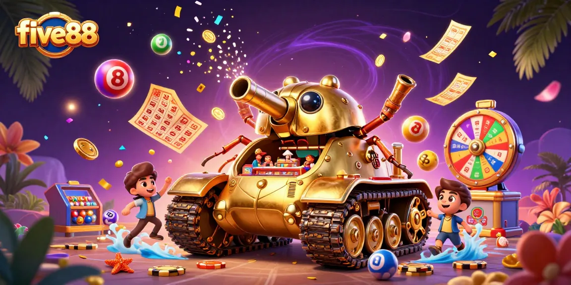 Experience excitement with five88's golden beetle tank casino bursting with games and lottery fun.