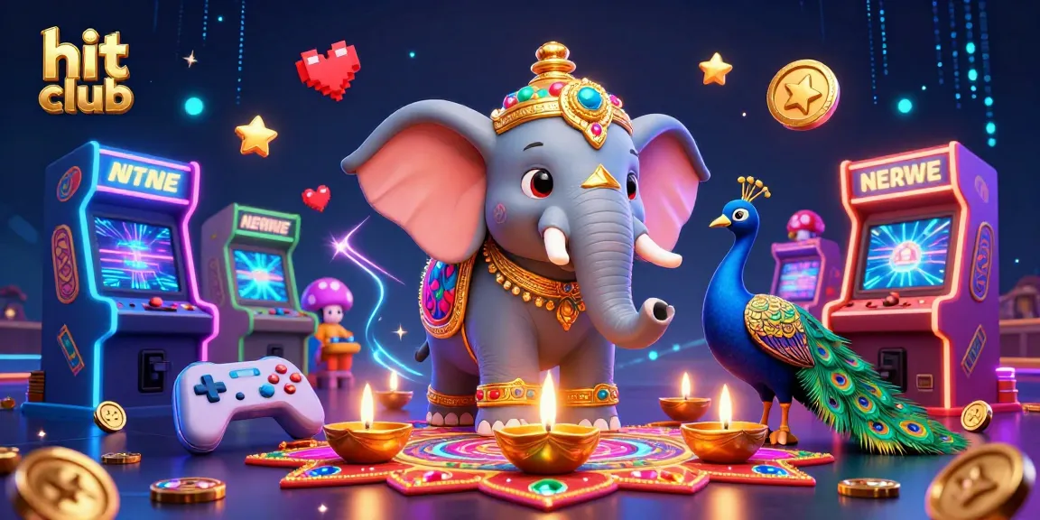 Engage with the hit club experience through vibrant 3D casino-themed artwork featuring animated iconic elements.