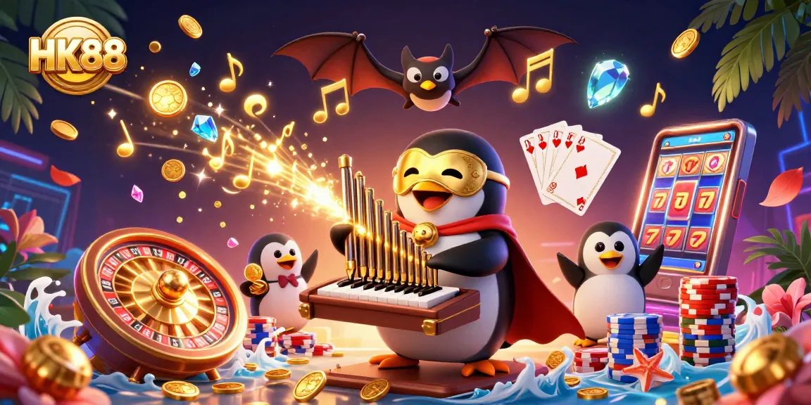 Experience thrilling gameplay at HK88 with vibrant 3D casino scenes featuring action and excitement.