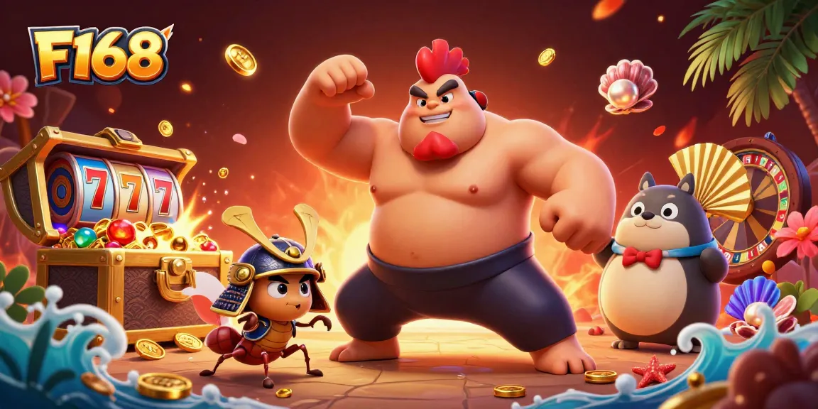 Engage with thrilling slots at F168, featuring dynamic characters and energetic casino atmosphere.